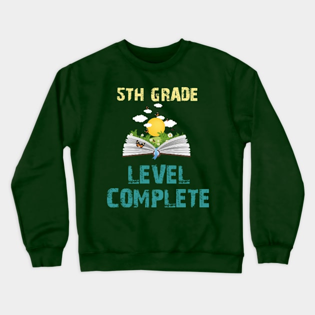 Funny 5th Grade level Complete Video gamer 2021 Graduation Crewneck Sweatshirt by IbrahemHassan